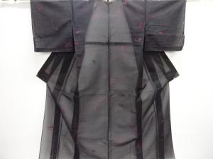 未使用品　紗枝花模様織り出し着物